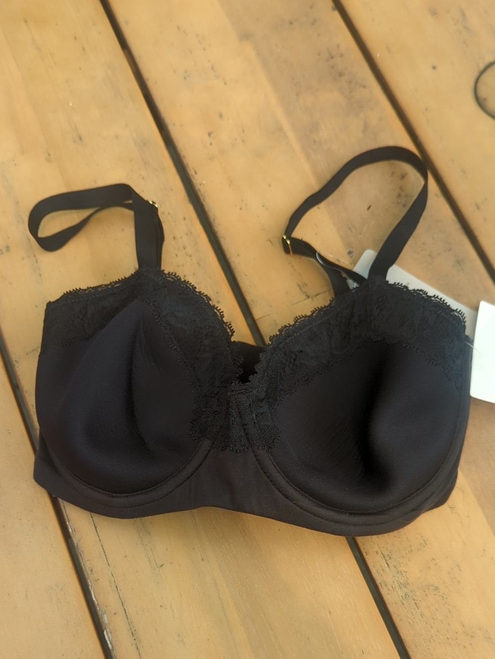 Natori Black Lace Trim Underwire Bra - Women Intimates - Size 30DDD NWT